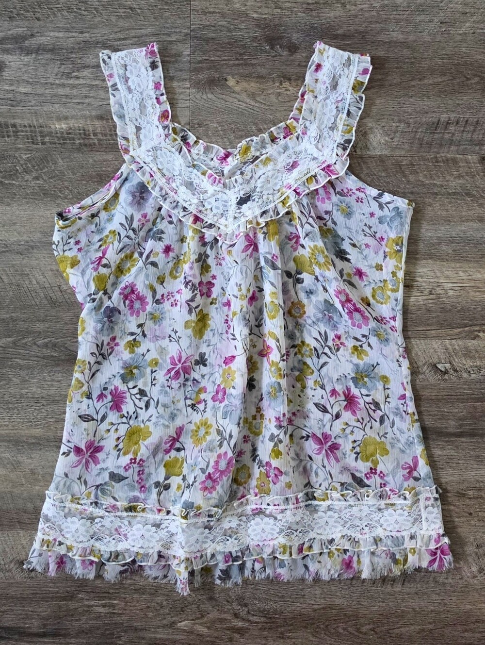 Sheer/Lace Flowy Tank